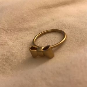 Madewell gold bow ring